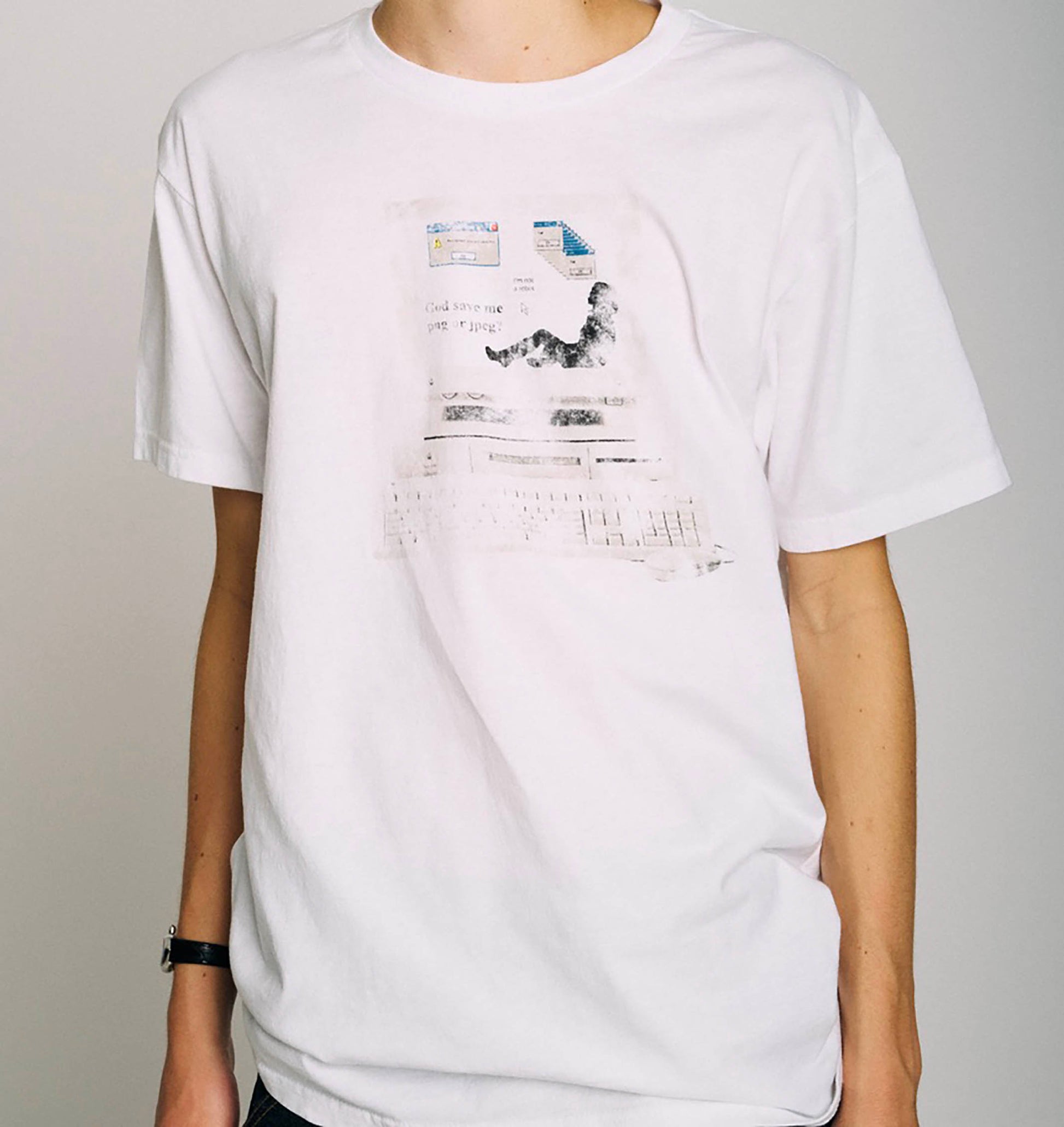 God Save Me White Tee