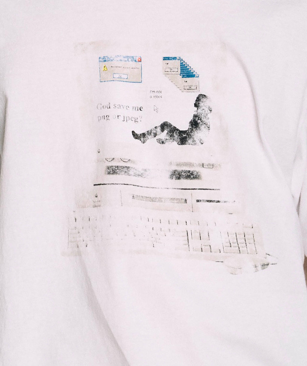 God Save Me White Tee
