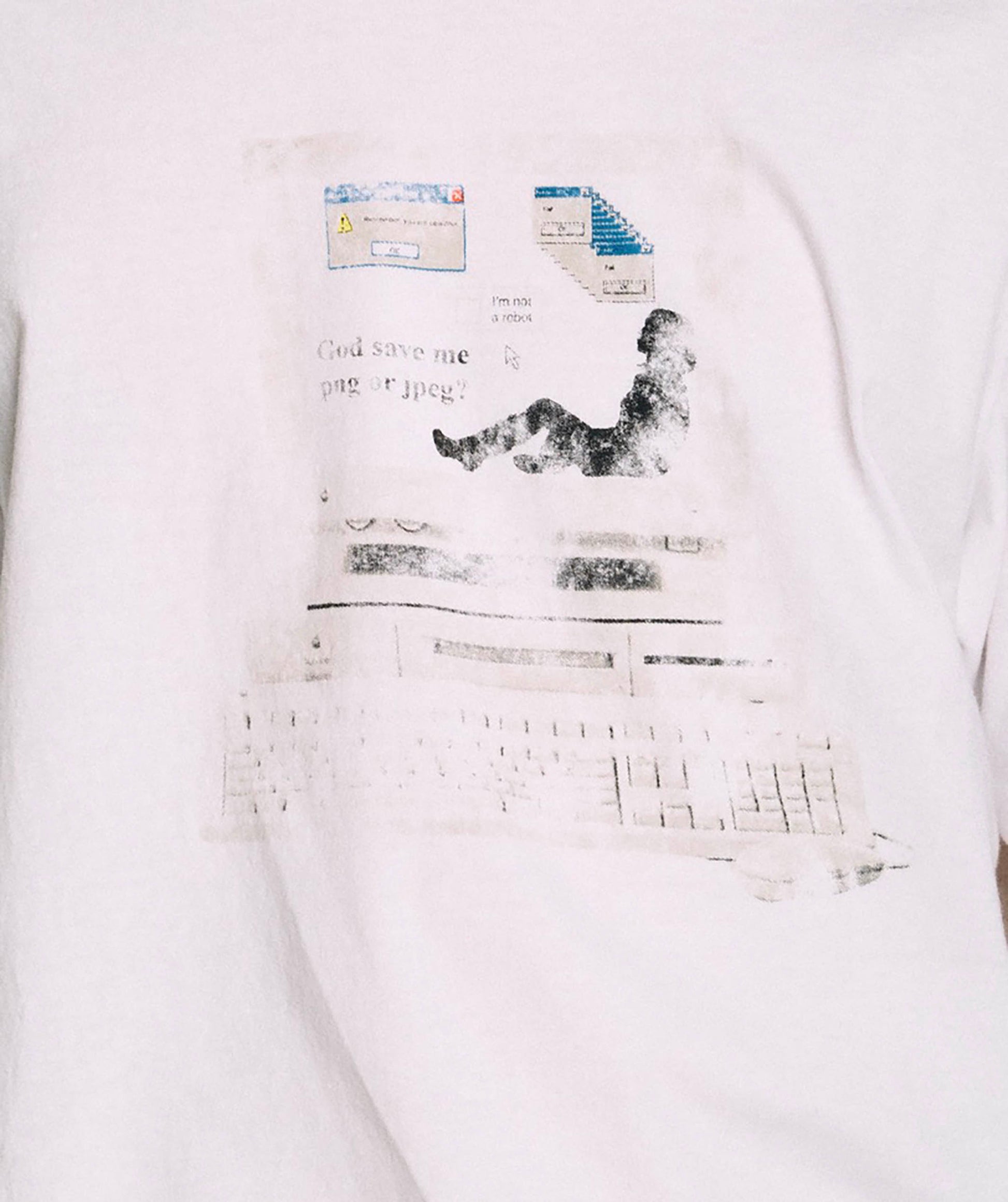 God Save Me White Tee