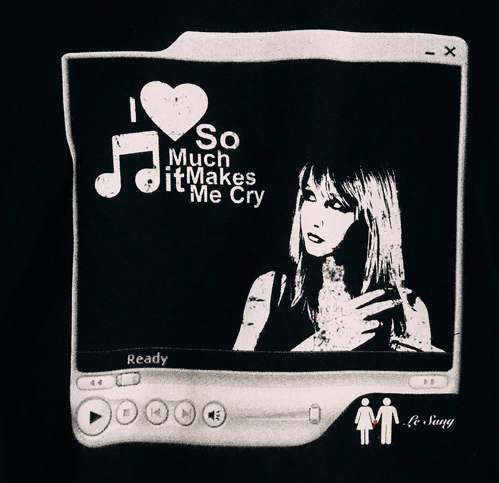 I Love Music Black Tee