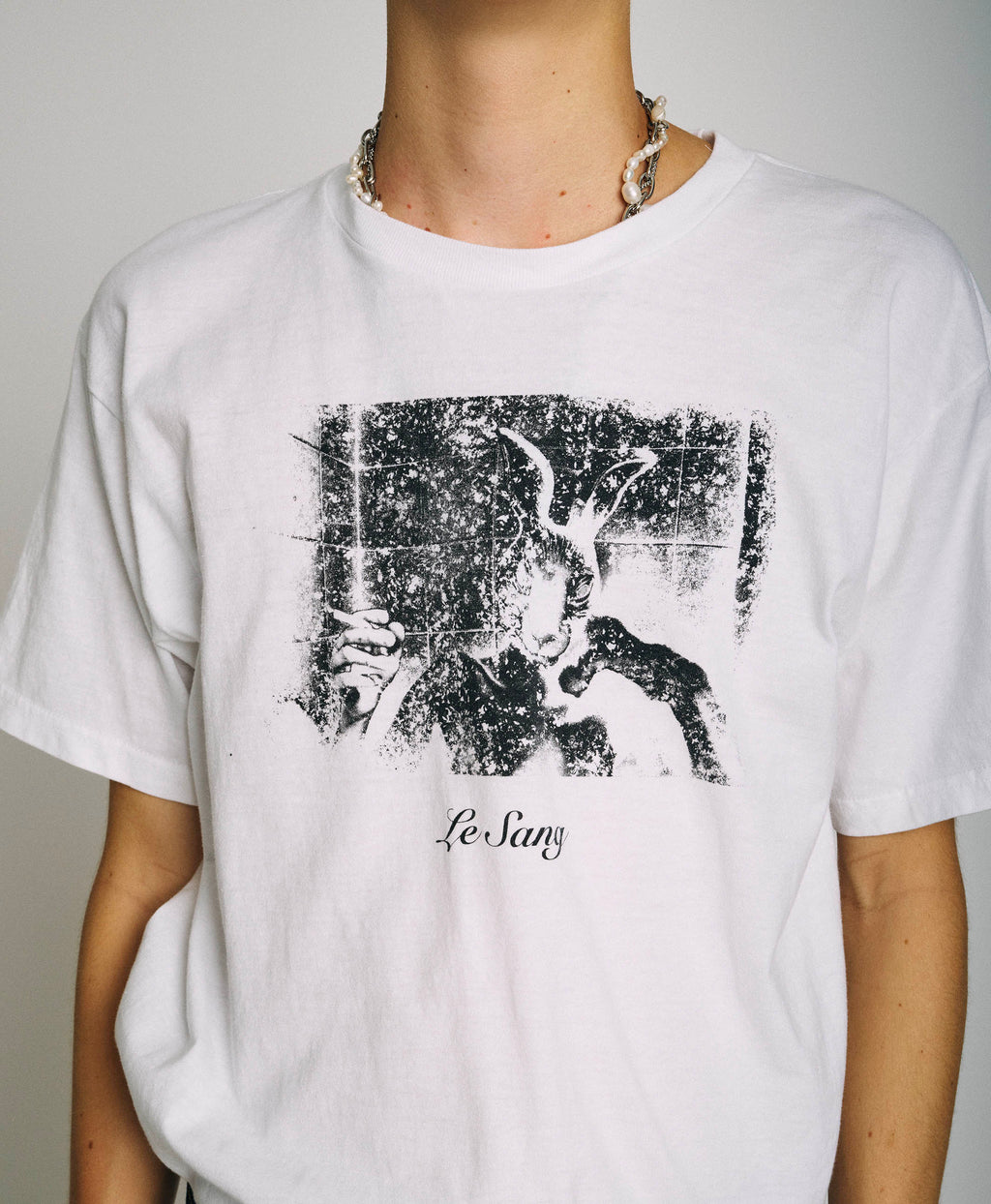 Bunny Man White Tee